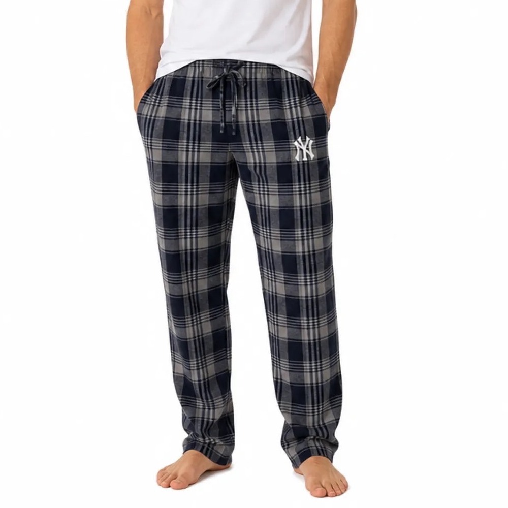 Concepts Sport Mens New York Yankees MLB Flannel Pajama Pants Navy Grey XL